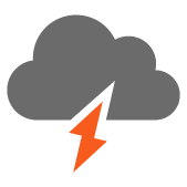 Nubi irregolari con possibile temporale Nubi irregolari con possibile temporale